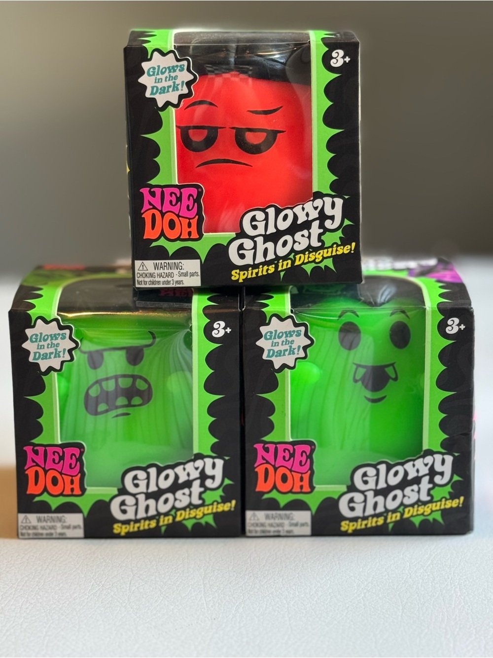 Needoh Glowy Ghost Halloween Squishy Glow in the Dark